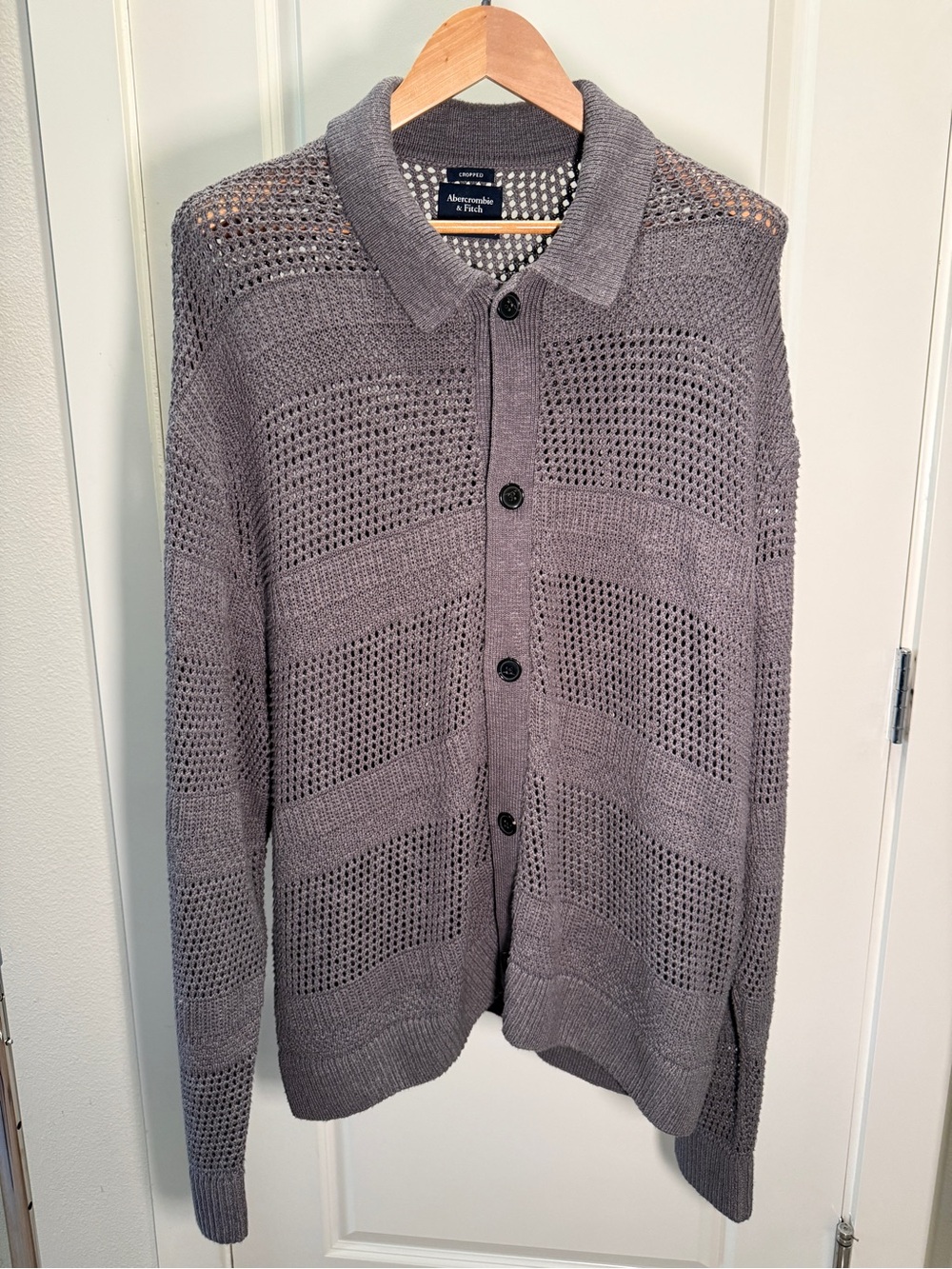 ABERCROMBIE AND FITCH - Grey Sweater Cardigan in 2XL